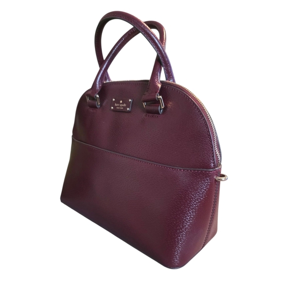 Kate Spade Grove Street Carli Medium Satchel Handbag in Cherrywood Red NWOT - Picture 13 of 17